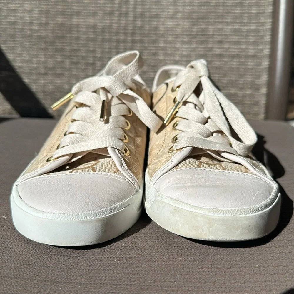 Michael Kors Signature MK Leather Trim City Sneaker  6 1/2 - Picture 5 of 7